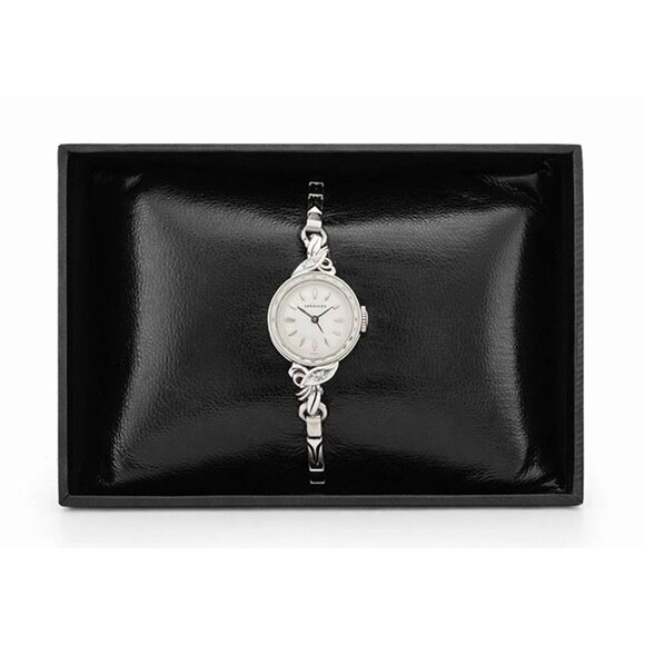 Longines Lady\'s Diamonds Watch 14k White Gold - Stretch Band main image 5